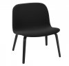 Muuto VISU LOUNGE Fotel Tapicerowany - Czarny Tkanina Steelcut Trio 190